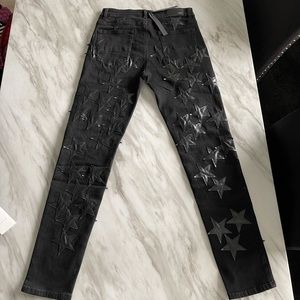 AMIRI | Jeans | Black Amiri Leather Star Jeans | Poshmark